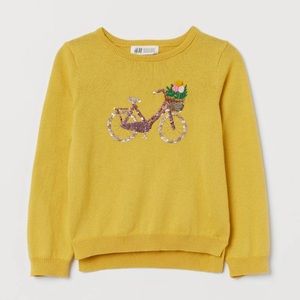 H&M Sweater with‎ sequins Size 6-8Y
